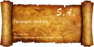 Sponga Anita névjegykártya